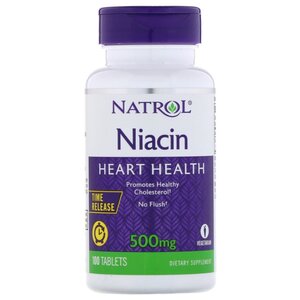 Витамин Natrol Niacin 500 mg Time Release (100 таблеток) (фото modal nav 1)