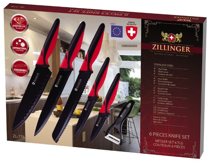 Набор Zillinger 5 ножей и овощечистка ZL-776/ZL-777 (фото modal 3)