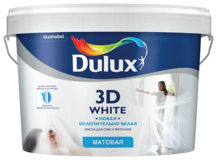 Латексная краска Dulux 3D White (фото modal 1)