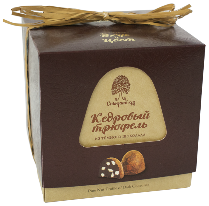 Набор конфет Сибирский кедр Кедровый трюфель из темного шоколада 120 г (фото modal 1)
