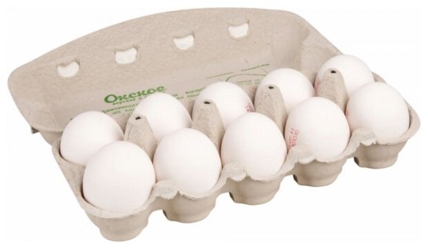 Яйцо куриное Окское столовое С0 белое, 10 шт. (фото modal 2)