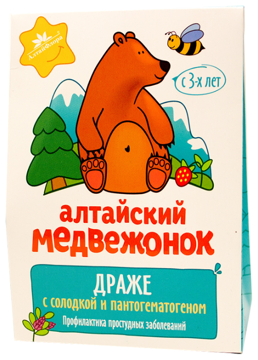 Драже АлтайФлора Алтайский медвежонок с солодкой и пантогематогеном 75 г (фото modal 1)
