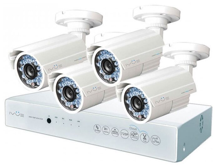 Комплект видеонаблюдения IVUE D5004 AHC-B4 4 камеры (фото modal 1)