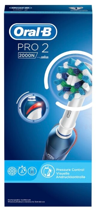 Электрическая зубная щетка Oral-B PRO 2 2000N CrossAction (фото modal 2)