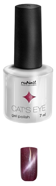 Гель-лак Runail Cat's eye серебристый блик, 7 мл (фото modal 2)