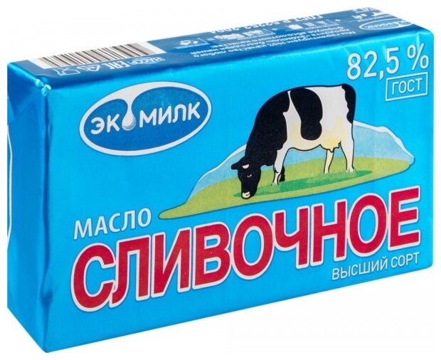 Экомилк Масло сливочное 82.5%, 180 г (фото modal 1)