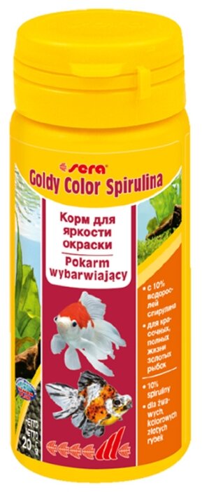 Сухой корм Sera Goldy Color Spirulina в гранулах для рыб (фото modal 7)