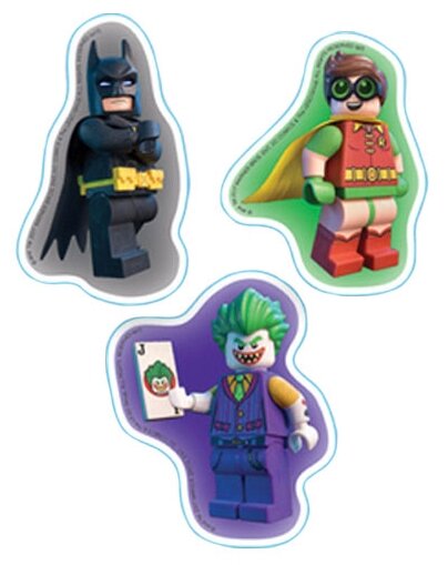 LEGO Набор ластиков Batman movie (Batman/Robin/The Joker) 3 шт. (фото modal 2)