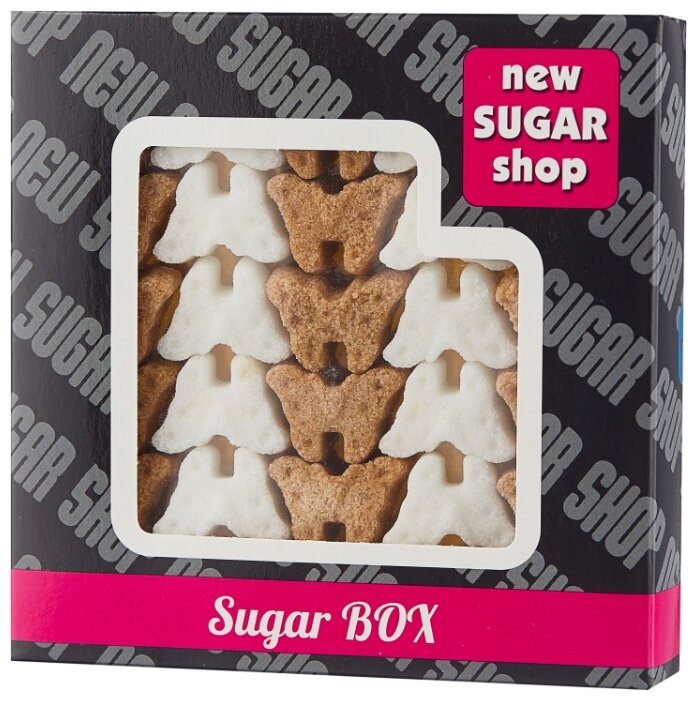 Сахар New SUGAR shop фигурный Sugar BOX Бабочки сахарные тростниковые и белые (фото modal 1)