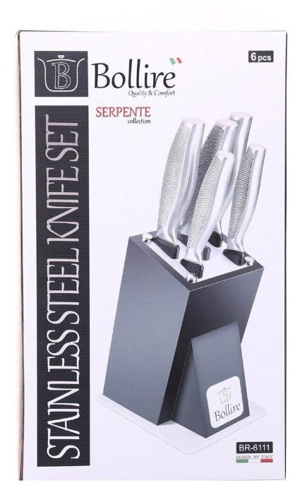 Набор Bollire Serpente 5 ножей с подставкой BR-6111 (фото modal 2)