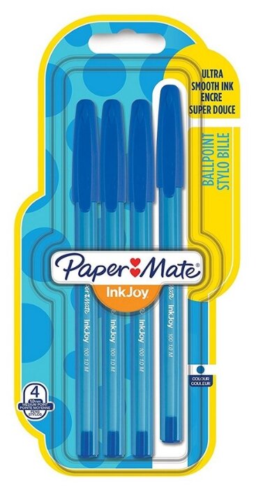 Paper Mate набор шариковых ручек Ink Joy 100, 4 шт (1956713) (фото modal 1)