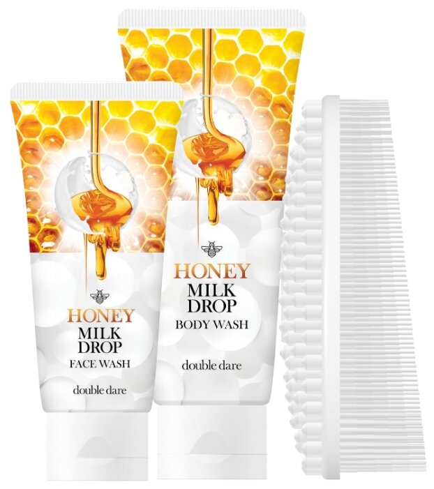 Набор Double Dare Honey milk drop face & body wash with white I.M. Buddy (фото modal 1)