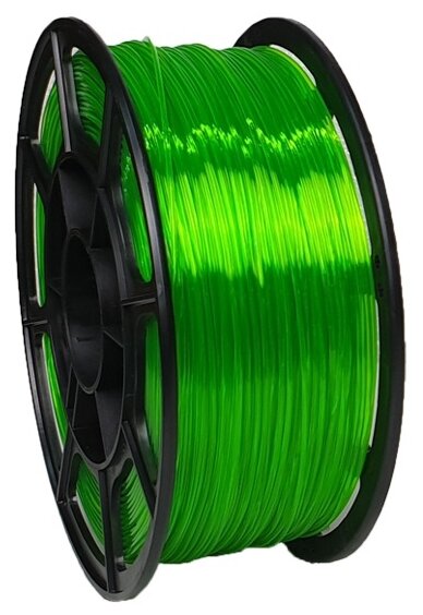 PETG пруток НИТ 1.75 мм зелено-прозрачный флуоресцентный (фото modal 1)