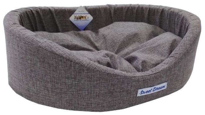Лежак для собак, для кошек Бобровый Дворик овальный с бортиком Сладкий сон №3 55х43х16 см (фото modal 2)