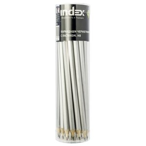Index Набор чернографитных карандашей 30 штук с ластиком HB серебристый корпус (I3000) (фото modal nav 3)