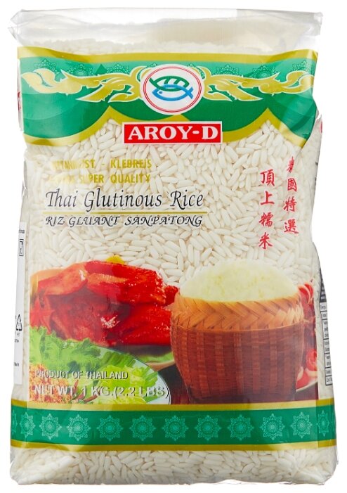 Рис Aroy-D тайский клейкий 1 кг (фото modal 1)