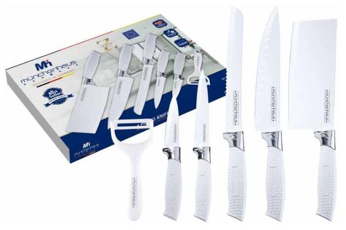Набор MunchenHaus 5 ножей и овощечистка MH-1115/MH-1116/MH-1126 (фото modal 3)