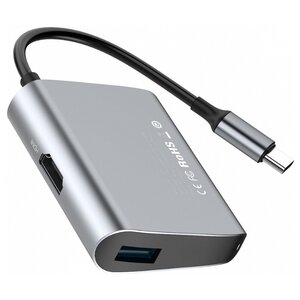 USB-концентратор Baseus Enjoyment series USB-C - HDMI/USB 3.0 (CATSX-D0G), разъемов: 2 (фото modal nav 1)