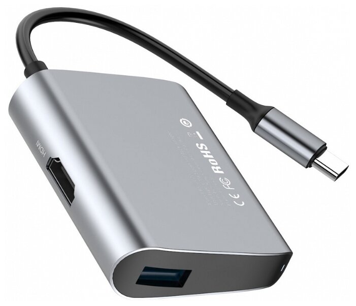 USB-концентратор Baseus Enjoyment series USB-C - HDMI/USB 3.0 (CATSX-D0G), разъемов: 2 (фото modal 1)