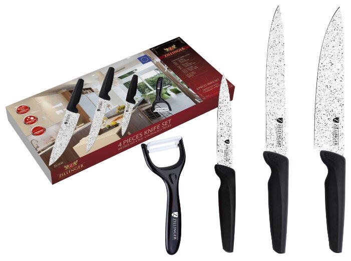 Набор Zillinger 3 ножа и овощечистка ZL-858 (фото modal 1)