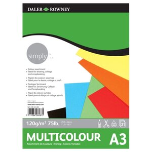 Цветная бумага Simply Daler-Rowney, A3, 21 л., 7 цв. (фото modal nav 1)