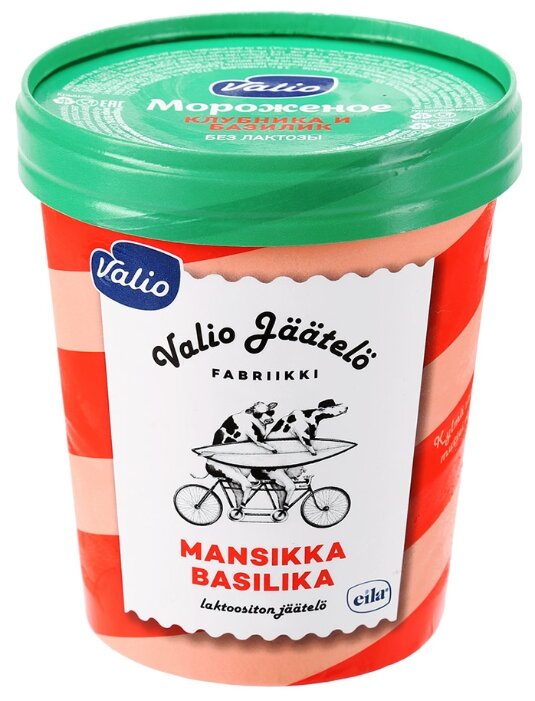 Мороженое Valio сливочное Клубника и базилик 480 мл (фото modal 1)