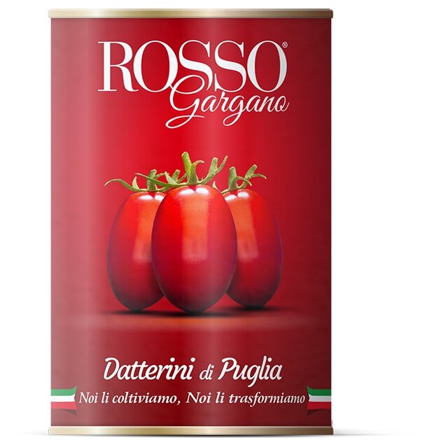 Томаты Даттерини целые в собственном соку Rosso Gargano жестяная банка 400 г (фото modal 1)