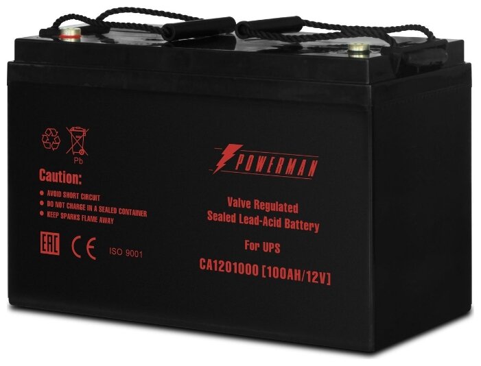 Аккумуляторная батарея Powerman CA121000 100 А·ч (фото modal 1)
