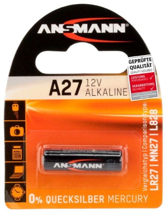 Батарейка ANSMANN A27 (фото modal 2)