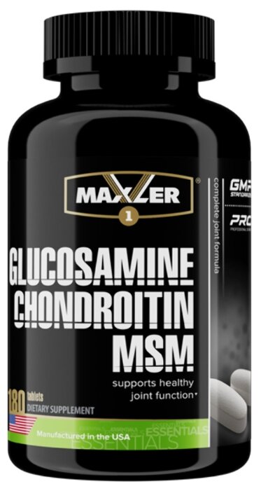 Препарат для укрепления связок и суставов Maxler Glucosamine Chondroitin MSM (180 шт.) (фото modal 1)