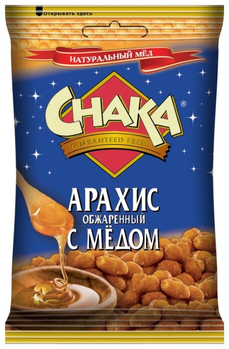 Арахис CHAKA обжаренный с медом флоу-пак 50 г (фото modal 1)