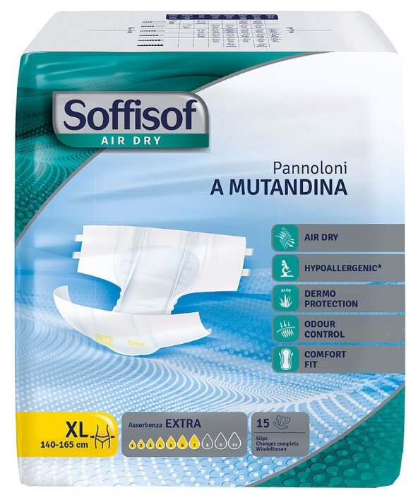 Подгузники для взрослых Soffisof Air Dry Extra (15 шт.) (фото modal 4)