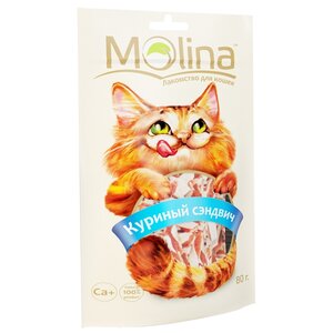 Лакомство для кошек Molina Куриный сэндвич (фото modal nav 1)
