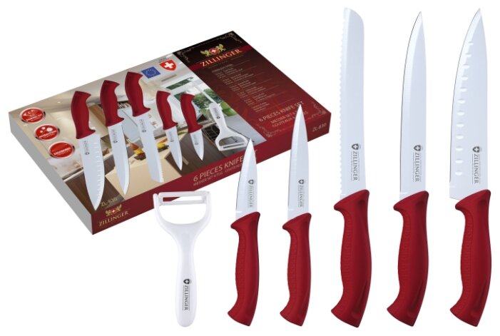 Набор Zillinger 5 ножей и овощечистка ZL-830 (фото modal 2)