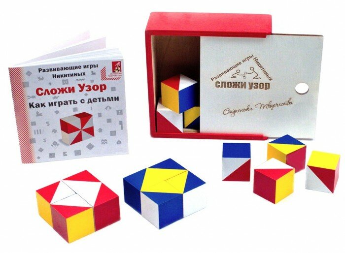 Кубики Деревянные игрушки Сложи Узор от Семьи Никитиных 1 шт. (фото modal 1)