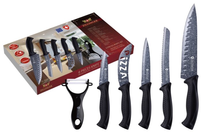 Набор Zillinger 5 ножей и овощечистка ZL-833 (фото modal 2)