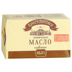 Брест-Литовск Масло сладко-сливочное несоленое 82.5%, 180 г (фото modal nav 1)