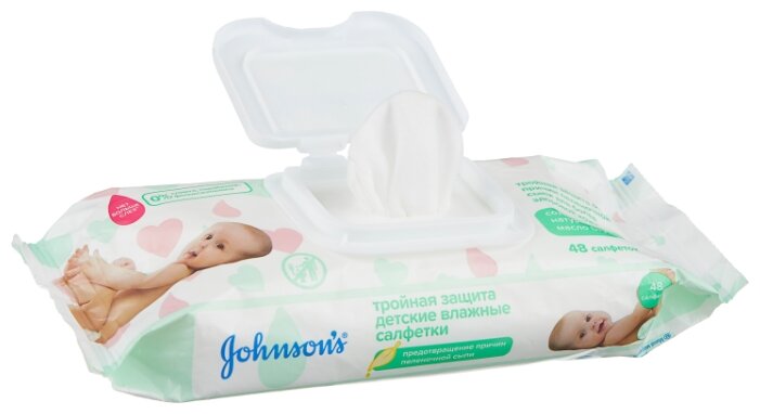 Влажные салфетки Johnson's Baby Тройная защита (фото modal 2)