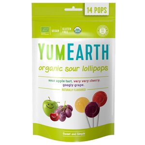 Леденцы на палочке YumEarth Organic Sour Lollipops ассорти 85 г (фото modal nav 1)