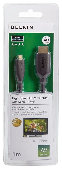 Кабель Belkin High Speed HDMI to micro HDMI Cable (фото modal 3)