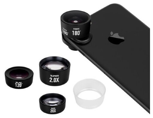 Набор объективов MOMAX X-Lens Pro 4 in 1 Premium Lens Kit (фото modal 1)