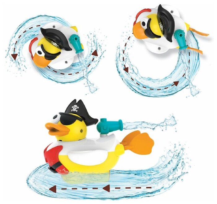 Игрушка для ванной Yookidoo Утка-пират с водометом и аксессуарами (40170) (фото modal 6)