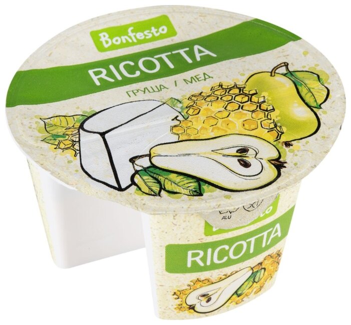Сыр Bonfesto мягкий Ricotta с грушей и медом 50% (фото modal 1)