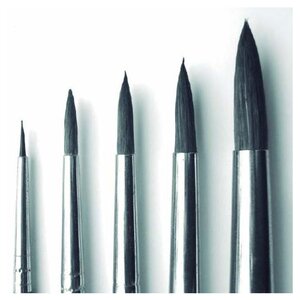 Набор кистей JOVI пони, круглая с острой вершинкой, короткая ручка, 5 шт. (фото modal nav 5)
