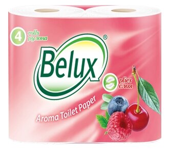 Туалетная бумага Belux Aroma Ягоды mix белая двухслойная (фото modal 1)
