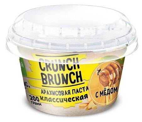 Crunch Brunch Арахисовая паста Классическая с медом (фото modal 1)