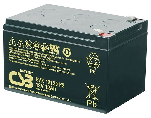 Аккумуляторная батарея CSB EVX 12120 12 А·ч (фото modal 1)