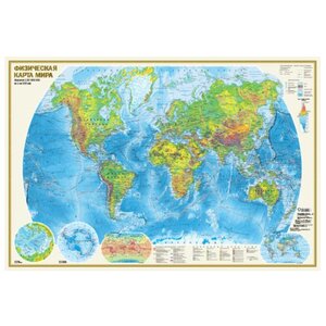 АСТ Физическая карта мира - Политическая карта мира двухсторонняя (978-5-17-093691-5) (фото modal nav 2)