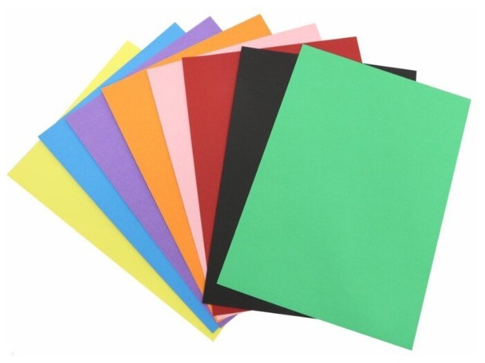 Цветной картон тонированный с тиснением Бумажные самолетики Апплика, A4, 8 л., 8 цв. (фото modal 2)