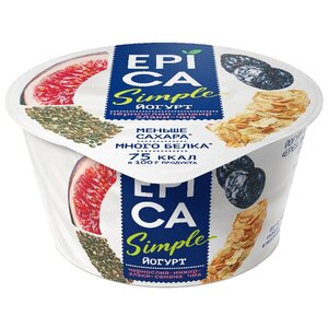 Йогурт EPICA Simple Чернослив - инжир - злаки - чиа 1.6%, 130 г (фото modal nav 2)